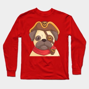 Pug Pirate Long Sleeve T-Shirt